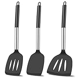 KLAQQED 3 Pfannenwender Silikon Spatel Kochgeschirr Pfannenwender Kunststoff Küchenutensilien Silicone Spatula Set...