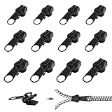 12 pcs Reißverschluss zipper Ersatz, Fix Reißverschluss Zipper, Zipper Pull Fixer, Reißverschluss Zieher, Ersatz...