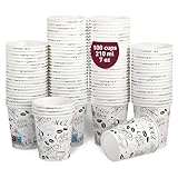 gobecups 100 Weiße Pappbecher 200 ml / 7 oz für Kaffee und Mehr, kaffeebecher pappe, kaffebecher, kaffeebecher...