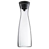 WMF Basic Wasserkaraffe 1,5 liter, Glaskaraffe mit Deckel, Silikondeckel, CloseUp-Verschluss