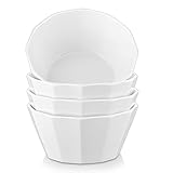 MALACASA Große Suppenschüsseln, 1020ml Müslischalen Weiß Keramik Salatschüsseln Mixing Bowl Set,...
