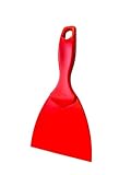 Teigspachtel | starr 10 cm | Teigschneider Teigspatel Küchenspatel Dough Scraper für Pizza, Brot und Teig (Rot)