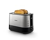Philips Toaster – 2 Toastschlitze, 7 Stufen, Brötchenaufsatz, Auftaufunktion, Abschaltautomatik, Liftfunktion,...