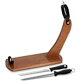 Schinkenhalter + Messer + Wetzstahl - Ideal für Serrano, Ibérico und Prosciutto Schinken