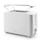 Clatronic® Toaster 2 Toastschlitze | Toaster mit Brötchenaufsatz | Toaster 2 Scheiben mit Liftfunktion | Toster...