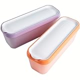 WALL QMER 2er-Set Eisbehälter für Speiseeis 1.5 L, Aufbewahrungsbehälter, Gefrierdosen, Eis-Container BPA-frei...