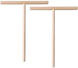 Teemando® 2 X Crepes-Verteiler aus Buchenholz 22 cm, Teigverteiler, verteilt Crepes und Palatschinken hauchdünn