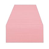 Tischdeckenshop24 Tischläufer VIENNA rosa Premium, schmutzabweisend, ganzjährig, rechteckig 40x140 cm