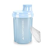 Protein Shaker 300 ml „Heaven“ auslaufsicher, BPA frei mit einklickbarem Sieb & Skala für Cremige Whey Shakes,...