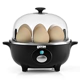 OSTBA Eierkocher, 360W Kompakter Egg Cooker Multifunktional, 7 Eier leicht zu pellen, weich, mittel, hart gekocht,...