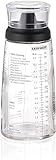 Leifheit Dressing Shaker, hochwertige Glasflasche mit verschiedenen Rezepten für Salatdressings, Messbecher mit...