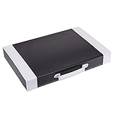 GRÄWE Besteckkoffer, leer - unbestückter Kunstleder-Koffer mit Einlagen für 30-teiliges Besteck, schwarz/weiß