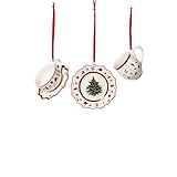 Villeroy und Boch Toy's Delight Decoration Ornamente Geschirrset 3tlg., Ornamente zum Hängen, Premium Porzellan,...