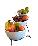 Stellar Inc. Obst Etagere 3 Etagen – Robust & Stabil – Hochwertige Obstschale – Obst Etagere für mehr Platz...