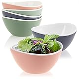 com-four® 6-teiliges Set Salatschüsseln - Kleine Schüsseln für Salat, Snacks, Nüsse und Obst - Dekorative...