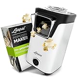 ﻿Liebfeld Popcornmaschine - Heißluft Popcorn Maker ohne Fett & Öl - Retro Küchen Gadget für Pop Mais mit...