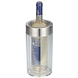 axentia Flaschenkühler transparent, Behälter zum Kühlen von Wein, Sekt, Champagner oder Softdrinks,...