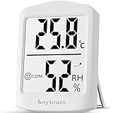 hoyiours Innen Hygrometer Thermometer, Mini Thermo-Hygrometer, Digitales Temperatursensor mit Hohen Genauigkeit,...