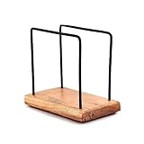 Samhita Wooden Napkin Holder for Table with Iron Wire, Standing Napkin Holder for Table, Kitchen Dining Room Cafes...