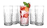 Glasmark Krosno Wassergläser Gläser Trinkgläser Set Longdrink Cocktail Gin Wasser Longdrinkgläser...