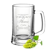 GRAVURZEILE Bierkrug mit Gravur - Zur Perfektion gereift - Personalisiert mit Namen & Datum - Geschenke für Sie &...