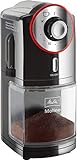 Melitta Molino Kaffeemühle, 1019-01, Elektrische Kaffeemühle, flache Mahlscheibe, Schwarz/Rot, CD - Molino - rote...