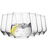 Krosno Wassergläser Saftgläser Whiskygläser Trinkgläser| Set von 6 | 400 ML | Splendour Kollektion | Hause...