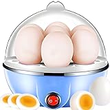 Retoo Eierkocher für bis zu 1-7 Eier Elektrischer Eierhalter Warmhaltefunktion Edelstahl Kunststoff Küchenminis...