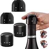 Flaschenverschluss, 4 Weinflaschenverschluss,Sektverschluss und Weinverschluss，Zum Vakuumieren von Rotwein,...