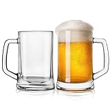 KONZEPT Bierkrug 0,5 liter, 2er Set Biergläser mit Henkel, Perfekt für Zuhause, Restaurants und Biergärten,...