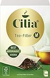 Cilia Teefilter-Set, Papier-Filter zur Verwendung mit und ohne Halter, 100 Stück, Größe: M, Naturbraun, 125425