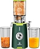 LINKChef Blitzreiniger Entsafter, NO-Prep Slow Juicer für Ganze Gemüse und Obst, Juicer Machine mit...