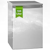 Bomann® Kühlschrank ohne Gefrierfach mit 133L Nutzinhalt | 3 Ablagen | klein m. Gemüsefach & wechselbarem...