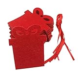 10 Stk Festival Hängender Anhänger Runde Papieranhänger Weihnachten Geschenktasche