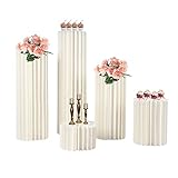 Hochzeit Karton Blumenständer Vasen, Faltbarer Tafelaufsatz aus Karton, zylinderförmige Blumenständer,...
