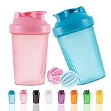 OOTD Protein Shaker Flasche 400 ml Auslaufsicher, BPA Frei, Eiweiß Shaker für Supplement Shakes mit Sieb & Skala,...