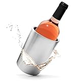 BigDean Weinkühler aus doppelwandigem Edelstahl – Flaschenkühler für Wein & Champagner – Sektkühler mit...