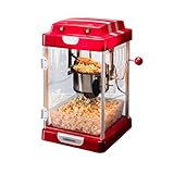 celexon CinePop CP1000 Popcorn-Maschine - 24,5x28x43cm - Rot-Retro/Kino-Design- Edelstahlkessel - Popcorn-Maker mit...