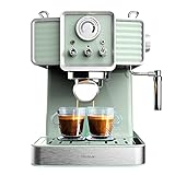 Cecotec Espressomaschine Power Espresso 20 Tradizionale Light Green, 1350 W, Espresso und Cappuccino, 20 Bar und...