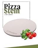 GrillGott - Pizzastein für Backofen & Gasgrill - Für Knusprigen Boden - Pizzastein 38cm Durchmesser aus Cordierit...