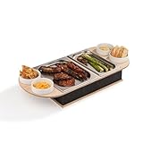INEXTERIOR BBQ-Boards - Fleischwarmhalter fürs Grillen - Grillgut Stövchen mit BBQ-Design – Speisenwärmer –...