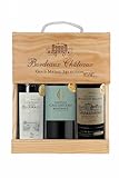 Selection Bordeaux - Wein Set Rotwein mit Goldmedaille in Holzkiste - Ideal als Geschenk - Herkunft : Frankreich (3...