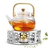 Gohytal Teekanne Warmhalter,Stövchen für Teekanne Tee Stövchen Teekanne Wärmer mit Kerzenbecher,Stövchen aus...