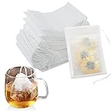 Newaner 200 Stück Teefilter Papier für Losen Tee, 7 X 9cm Teebeutel Einweg mit Kordelzug, Filter, Bags für...