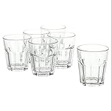 IKEA 6-er Set Gläser Pokal stapelbares Glas für kalte oder heiße Getränke - 270ml - 10 cm hoch -...