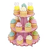MengH-SHOP Tortenständer 3 Etagen Cupcake Ständer Muffin Ständer aus Karton für Hochzeit Party Geburtstag Baby...