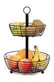Auroni Etagere Infinite 2 Etagen großen runden Obsttellern zur Präsentation - stilvoller Obstkorb - 2 stöckige...