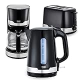 KHG Frühstücksset Wasserkocher Toaster Kaffeemaschine 3-teilig | 2.200-850 - & 1.000 Watt | Küchenset mit...