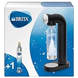 BRITA Wassersprudler sodaONE schwarz inkl. CO2-Zylinder und BPA-freier PET-Flasche | Macht aus Leitungswasser...
