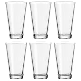 Leonardo Ciao Trink-Gläser, 6er Set, spülmaschinengeeignete Wasser-Becher aus Glas, Saft-Gläser, Getränke-Set,...